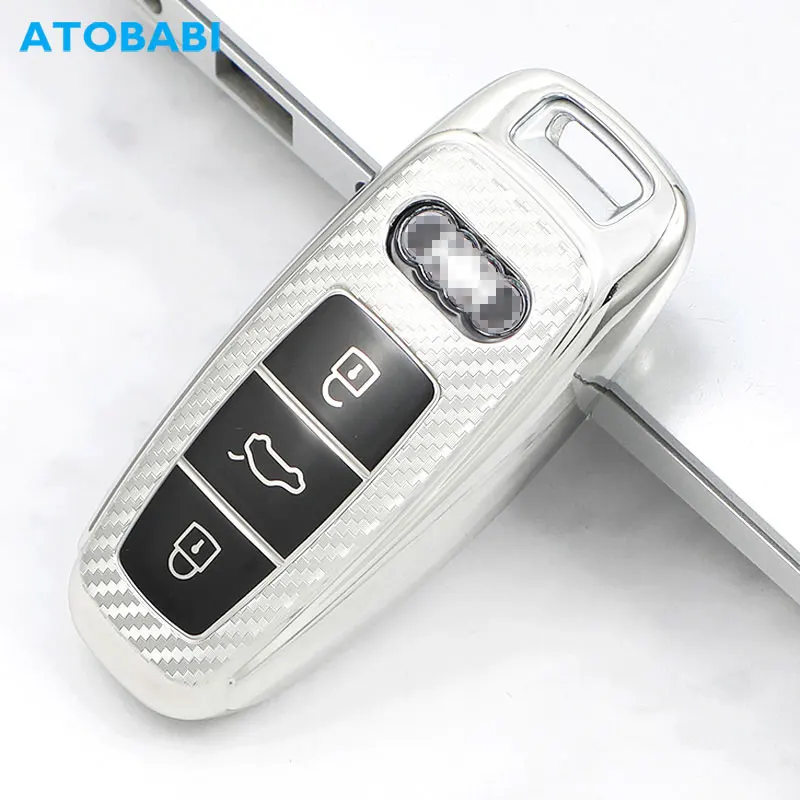 TPU Soft Car Key Cover For Audi A6L A8L A6 A7 A8 2018 2019 2020 3 Buttons Smart Keychain Carbon Style Remote Fob Protector Case
TPU Soft Car Key Cover For Audi A6L A8L A6 A7 A8 2018 2019 2020 3 Buttons Smart Keychain Carbon Style Remote Fob Protector Case