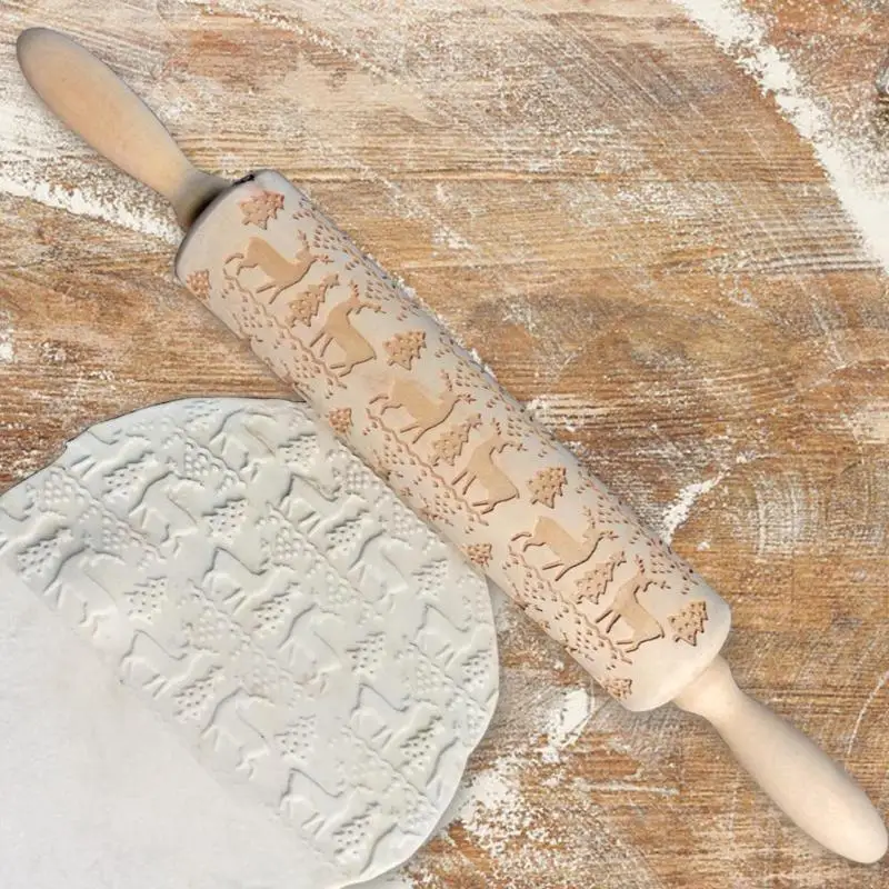 Christmas Embossing Rolling Pin Baking Cookies Biscuit Fondant Cake Dough Engraved Roller Reindeer Snowflake Kitchen DIY Tool
Christmas Embossing Rolling Pin Baking Cookies Biscuit Fondant Cake Dough Engraved Roller Reindeer Snowflake Kitchen DIY Tool
