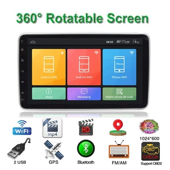 1 Din Android GPS Car Radio 9/10" Android 9.1 Car Multimedia Player Universal Car Stereo with 360Degree Rotatable WiFi Car Audio
1 Din Android GPS Car Radio 9/10" Android 9.1 Car Multimedia Player Universal Car Stereo with 360Degree Rotatable WiFi Car Audio