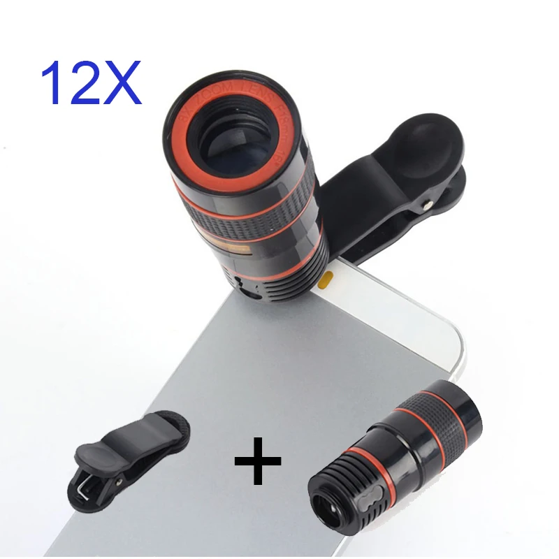 Universal Clip 12X Zoom Mobile Phone Telescope Lens Telepo External Smartphone Camera Lens for iPhone Mobile Phone External New
Universal Clip 12X Zoom Mobile Phone Telescope Lens Telepo External Smartphone Camera Lens for iPhone Mobile Phone External New