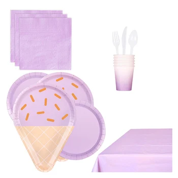 16sets Ice cream Design Disposable Tableware Paper Plates/Cups/Spoons/Forks/Napkin Baby Shower Birthday Party Supplies Tableware
16sets Ice cream Design Disposable Tableware Paper Plates/Cups/Spoons/Forks/Napkin Baby Shower Birthday Party Supplies Tableware