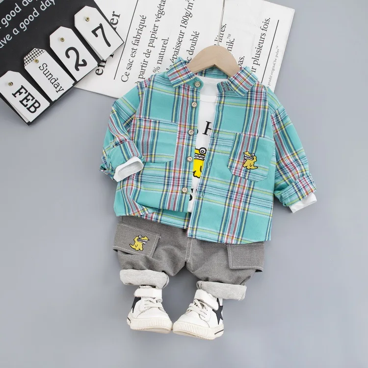 HYLKIDHUOSE 2020 Spring Baby Boys Clothing Sets Infant Plaid Shirt T Shirt Pants 3 Piece Children Casual Clothes
HYLKIDHUOSE 2020 Spring Baby Boys Clothing Sets Infant Plaid Shirt T Shirt Pants 3 Piece Children Casual Clothes