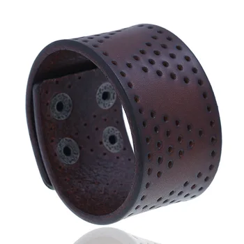 Men Genuine Leather Bracelet Bangle Wide Cuff Cowhide Metal Button Bracelets Wristband Male Vintage Punk Design Jewelry Gifts
Men Genuine Leather Bracelet Bangle Wide Cuff Cowhide Metal Button Bracelets Wristband Male Vintage Punk Design Jewelry Gifts