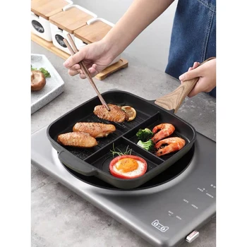 Multi-function Pan Single Non-stick Handle Maifan Stone Creative Cartoon Grid Pot Steak Frying Pan Kitchen Home Bar BBQ Cookware
Multi-function Pan Single Non-stick Handle Maifan Stone Creative Cartoon Grid Pot Steak Frying Pan Kitchen Home Bar BBQ Cookware