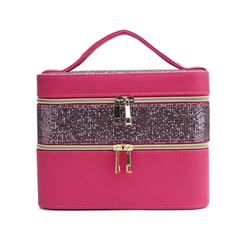 2019 Fashion Double Layer women Cosmetic Bag & Jewelry box High Quality Ladies Makeup Bags Professional Cosmetics Organizer bags
2019 Fashion Double Layer women Cosmetic Bag & Jewelry box High Quality Ladies Makeup Bags Professional Cosmetics Organizer bags