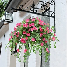65Cm Decorative Manma Petunia Orchid Flowers Hanging Basket Artificial Morning Glory Flower Pots Home Decor Wedding Decoration
65Cm Decorative Manma Petunia Orchid Flowers Hanging Basket Artificial Morning Glory Flower Pots Home Decor Wedding Decoration