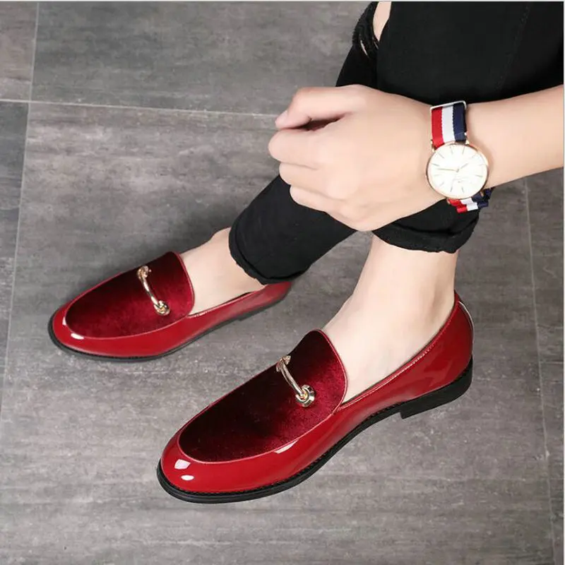 Fashion Pointed Toe Dress Shoes Men Loafers Patent Leather Oxford Shoes for Men Formal Mariage Wedding Shoes big size 48 A57-38
Fashion Pointed Toe Dress Shoes Men Loafers Patent Leather Oxford Shoes for Men Formal Mariage Wedding Shoes big size 48 A57-38