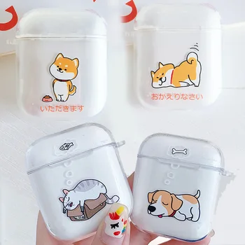 Cute Cartoon Funny Dog Cat Clear Soft TPU Case for Apple Airpods 1/2 Japanese Shiba Inu Puppy Bluetooth Wireless Earphone Cover 
Cute Cartoon Funny Dog Cat Clear Soft TPU Case for Apple Airpods 1/2 Japanese Shiba Inu Puppy Bluetooth Wireless Earphone Cover