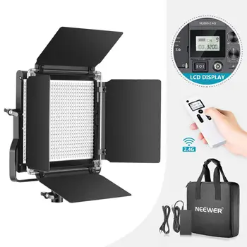 Neewer Advanced 2.4G LED Video Light Dimmable Bi-Color LED Panel LCD Screen 2.4G Wireless Remote for Product Photography Studio
Neewer Advanced 2.4G LED Video Light Dimmable Bi-Color LED Panel LCD Screen 2.4G Wireless Remote for Product Photography Studio