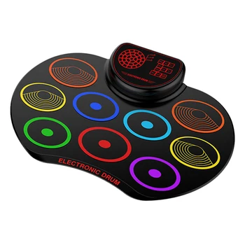 Portable Hand Roll Silicone USB Socket Folding Electronic Drums Jazz Drums Set With Pedal Christmas Gift -Colorful/Black + White 
Portable Hand Roll Silicone USB Socket Folding Electronic Drums Jazz Drums Set With Pedal Christmas Gift -Colorful/Black + White