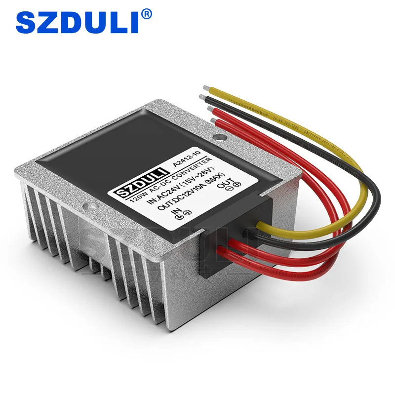 AC24V to DC12V 10A power converter 15~28V to 12V 120W AC to DC buck module CE RoHS waterproof
AC24V to DC12V 10A power converter 15~28V to 12V 120W AC to DC buck module CE RoHS waterproof