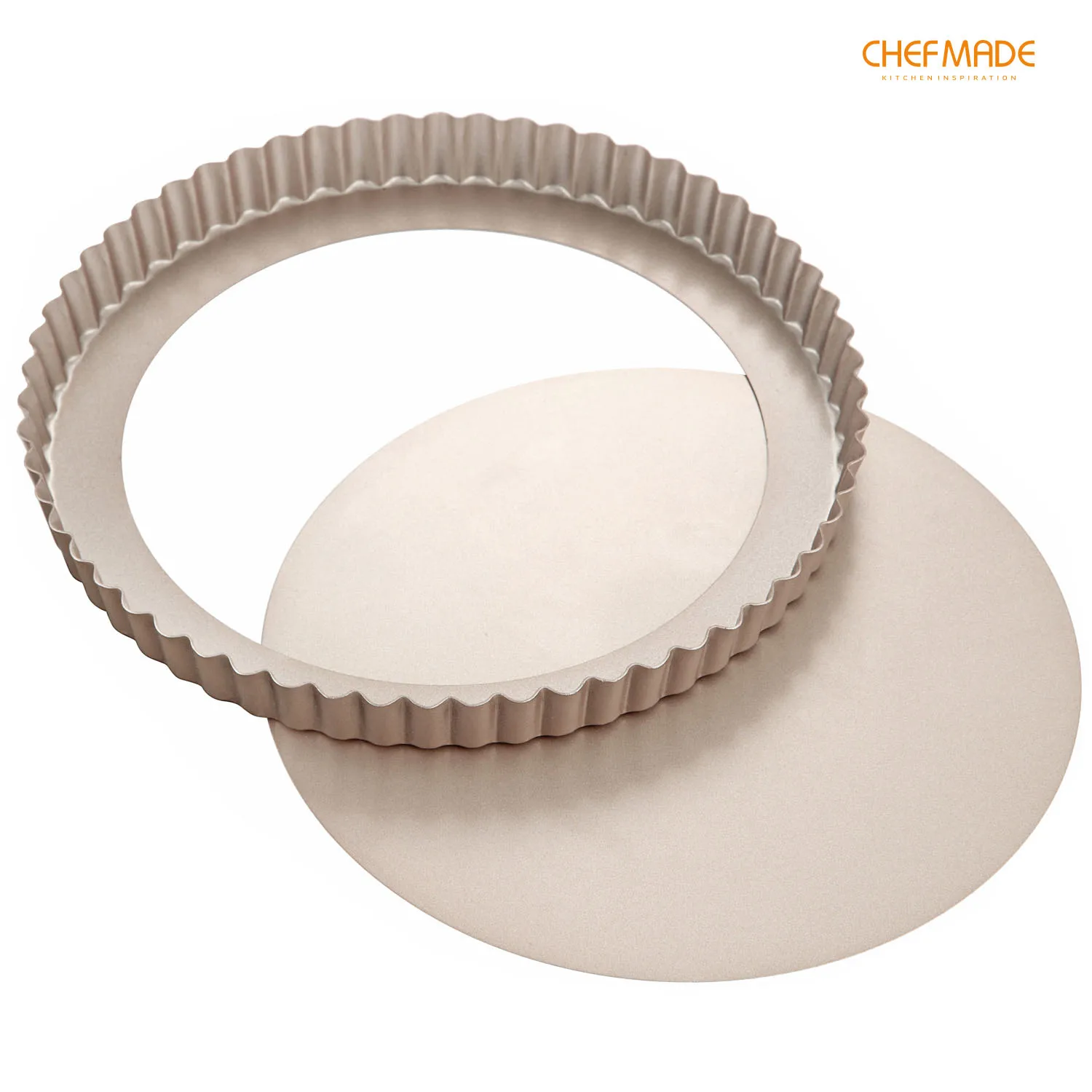 CHEFMADE 9.5-Inch Tart Mold with Removable Bottom,Non-stick Round Quiche Pie and Bread Pan, FDA Approved for Kitchen Oven Baking
CHEFMADE 9.5-Inch Tart Mold with Removable Bottom,Non-stick Round Quiche Pie and Bread Pan, FDA Approved for Kitchen Oven Baking