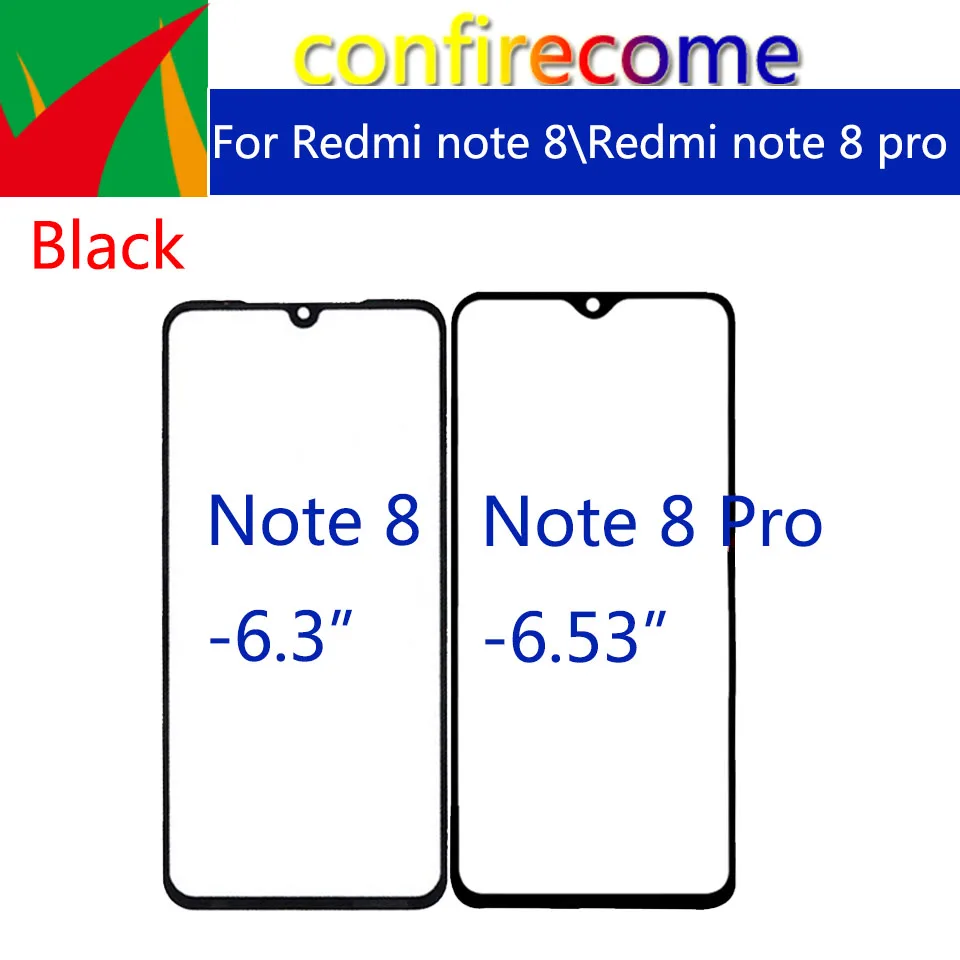 10Pcs\lot For xiaomi Redmi Note 8 / Pro Note8 Touch Screen Front Panel Lens LCD Outer Glass | Мобильные телефоны и