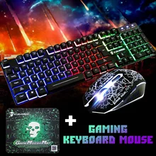 New T6 Ergonomic Keyboard Mouse Combo USB Wired Keyboard Gaming Kit Waterproof Rainbow LED Backlit Gamer Keyboard And Mouse Set
New T6 Ergonomic Keyboard Mouse Combo USB Wired Keyboard Gaming Kit Waterproof Rainbow LED Backlit Gamer Keyboard And Mouse Set