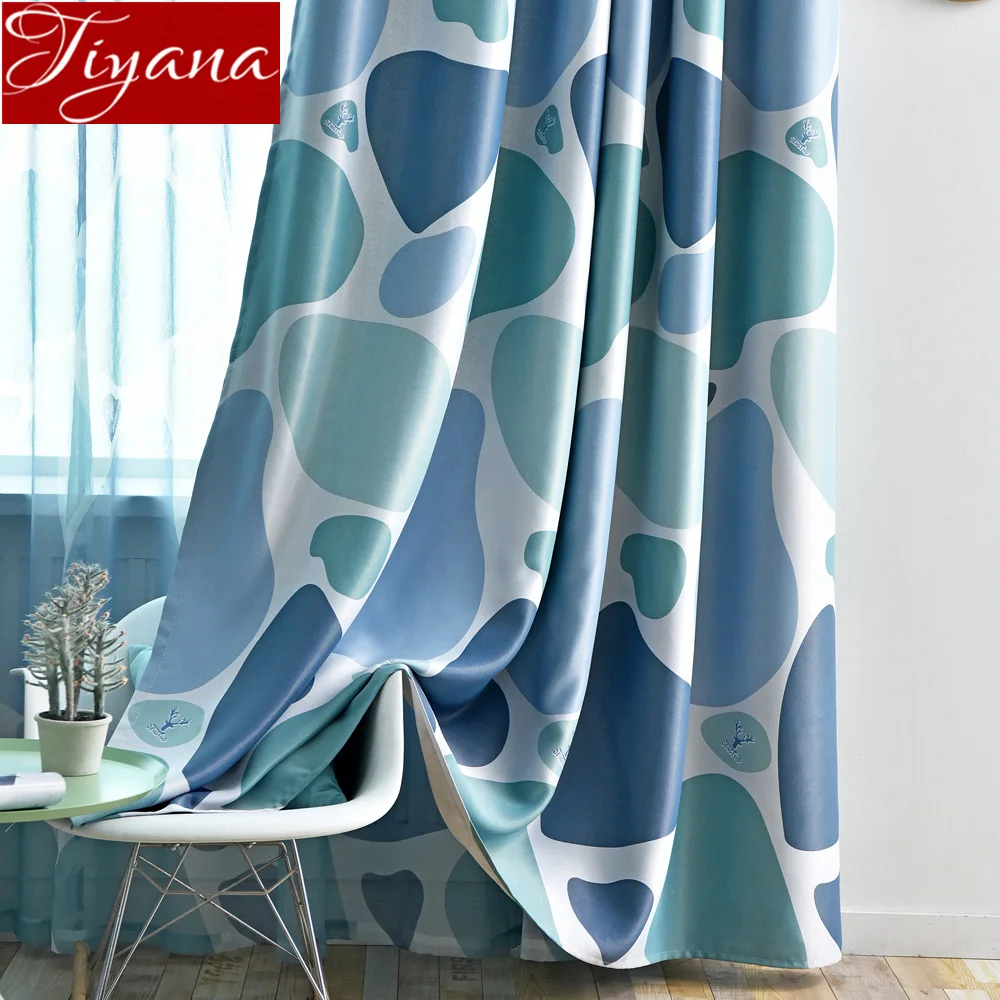 Blue Curtain Geometric Print Blackout for Living Room Sheer Voile Kids Room Drape Custom Window Treatment Blinds T&419#30 
Blue Curtain Geometric Print Blackout for Living Room Sheer Voile Kids Room Drape Custom Window Treatment Blinds T&419#30