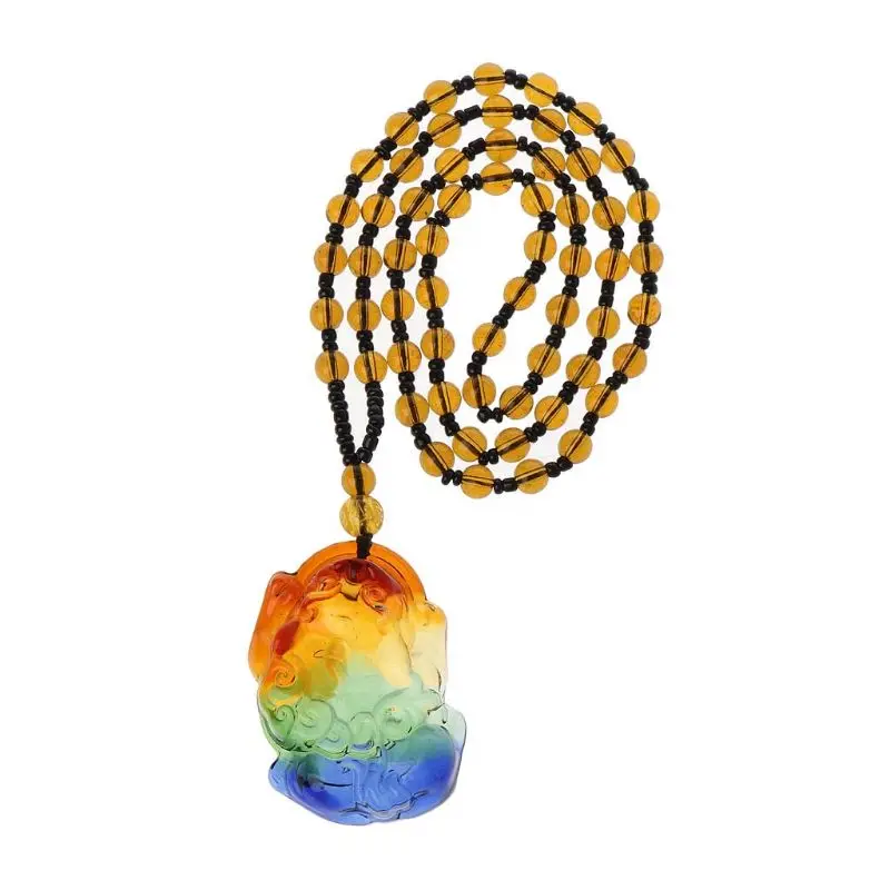 Fashion Rainbow Crystal Pi Xiu Pendant Necklace Attract Wealth and Good Luck Jewelry
Fashion Rainbow Crystal Pi Xiu Pendant Necklace Attract Wealth and Good Luck Jewelry