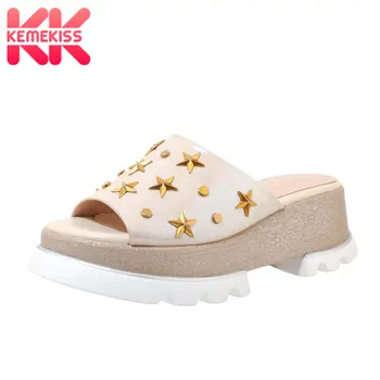KEMEKISS New Women Sandals Shoes Fashion Platform Heels Slippers Shoes Women High-Quality Genuine Leather Footwear Size 34-39
KEMEKISS New Women Sandals Shoes Fashion Platform Heels Slippers Shoes Women High-Quality Genuine Leather Footwear Size 34-39