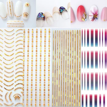 Gold 3D Nail Sticker Curve Stripe Lines Nails Stickers Gradient Adhesive Striping Tape Nail Foil Nail Art Stickers Decals Silver
Gold 3D Nail Sticker Curve Stripe Lines Nails Stickers Gradient Adhesive Striping Tape Nail Foil Nail Art Stickers Decals Silver