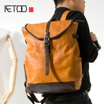 AETOO Original new retro backpack men's trend hand-washed vegetable tanned leather computer leather men's travel backpack
AETOO Original new retro backpack men's trend hand-washed vegetable tanned leather computer leather men's travel backpack