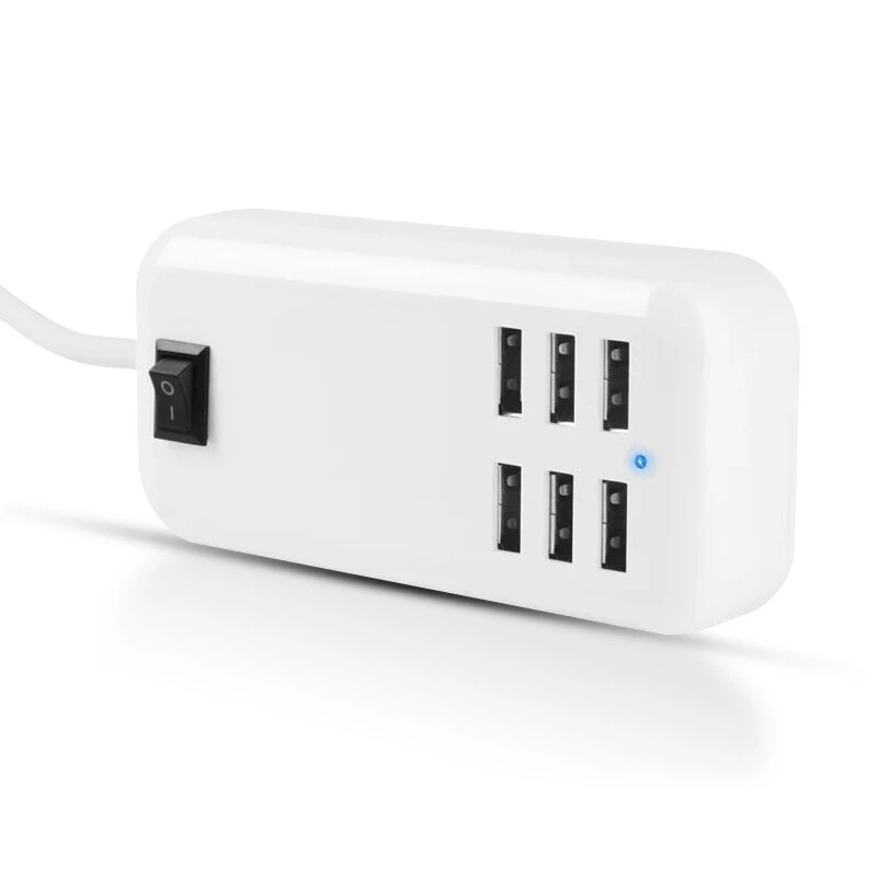 60W 15W 30W USB Мощность адаптер 12 6 Порты зарядка через станции Разъем кабеля разъема