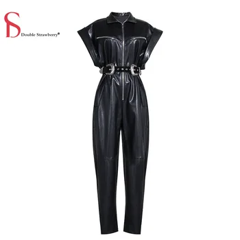DOUBLE STRAWBERRY Autumn and Winter New Color Matching Checkered Lace-up overalls with Belt Waist Women PU Jumpsuit and Romper
DOUBLE STRAWBERRY Autumn and Winter New Color Matching Checkered Lace-up overalls with Belt Waist Women PU Jumpsuit and Romper