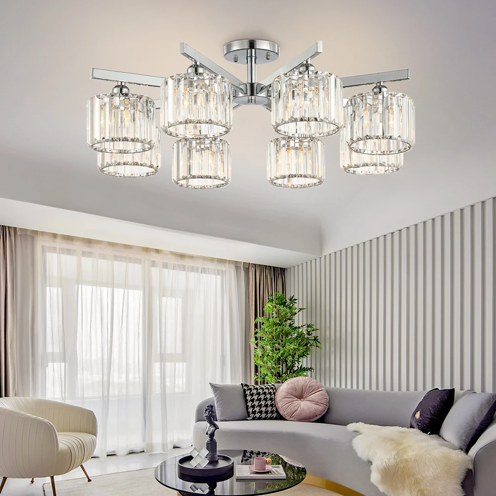 Modern chrome chandelier lighting luxury living room led lamp nordic bedroom home lighting fixture indoor light AC110-220v
Modern chrome chandelier lighting luxury living room led lamp nordic bedroom home lighting fixture indoor light AC110-220v