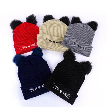 Women Winter Fashion Keep Warm Cat Ear Winter Hats Knitted Wool Hemming Hat 2019 New Fashion Adult Windproof Ski Beanie 
Women Winter Fashion Keep Warm Cat Ear Winter Hats Knitted Wool Hemming Hat 2019 New Fashion Adult Windproof Ski Beanie