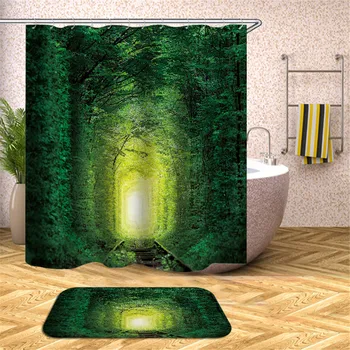 Waterproof Polyester fabric 3D Bath curtain forest for Bathroom curtain Green Plant beach Shower curtain Long 180*200cm
Waterproof Polyester fabric 3D Bath curtain forest for Bathroom curtain Green Plant beach Shower curtain Long 180*200cm