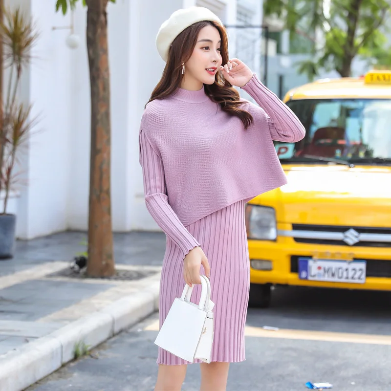 2 Piece Set Women Autumn Winter Turtleneck Casual Sweater Pullover And Knee-length Elegant Bodycon Party Knitting Dress Suits
2 Piece Set Women Autumn Winter Turtleneck Casual Sweater Pullover And Knee-length Elegant Bodycon Party Knitting Dress Suits