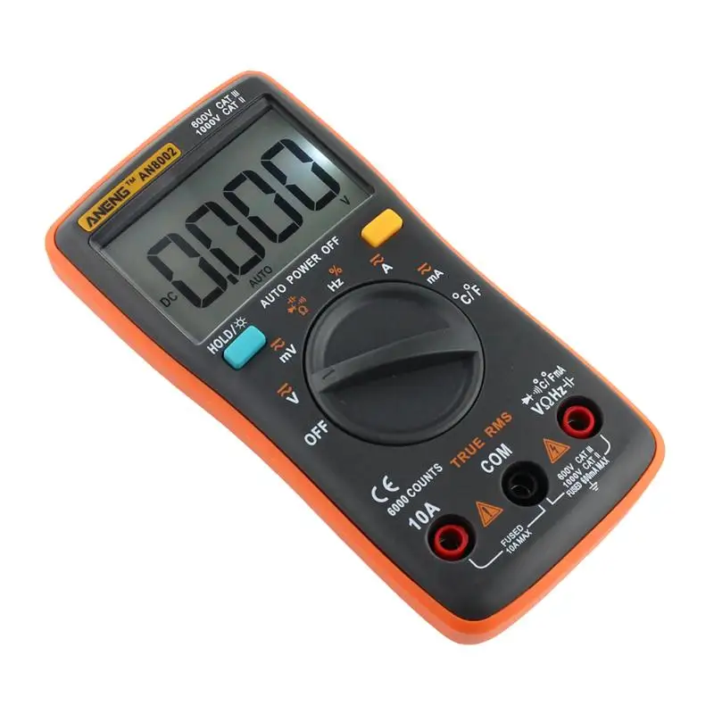 ANENG AN8002 Digital Multimeter True RMS 6000 Counts AC/DC Ammeter Voltmeter Ohm Temperature Tester Profesional Current Meter |
