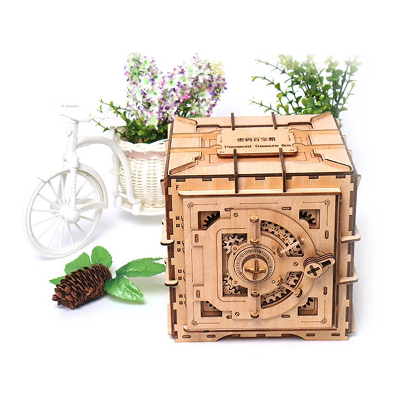 Mechanically driven DIY wood creative Pandora password box piggy bank 3D Wooden Puzzle Toy Model For Childen Adult Gift
Mechanically driven DIY wood creative Pandora password box piggy bank 3D Wooden Puzzle Toy Model For Childen Adult Gift