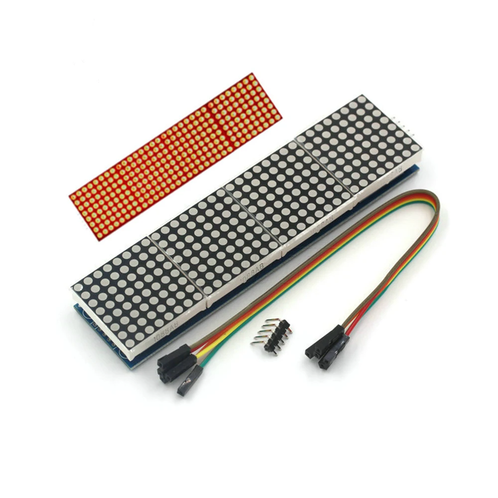 

MAX7219 4-In-1 Display Dot Matrix Module Control SCM Module with 20cm Dupont Line 5P for Arduino Raspberry Pi PIC Pi ARM
