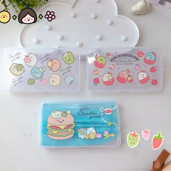 Student cartoon mask box Portable Transparent Mask Storage Box for 7-10 masks Temporary Mask Storage Clip 
Student cartoon mask box Portable Transparent Mask Storage Box for 7-10 masks Temporary Mask Storage Clip