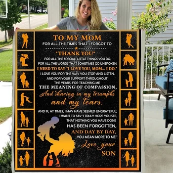 TO MY MOM THANK YOU I LOVE YOU FROM LOVE YOUR SON 3D CUSTOM SHERPA FLEECE PHOTO BLANKET FAN birthday gift Mother's Day 
TO MY MOM THANK YOU I LOVE YOU FROM LOVE YOUR SON 3D CUSTOM SHERPA FLEECE PHOTO BLANKET FAN birthday gift Mother's Day