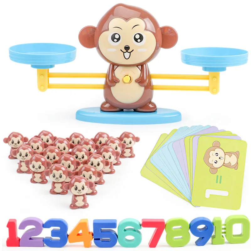 Math Match Game Board Toys Monkey Cat Match Balancing Scale Number Balance Game Kids Educational Toy to Learn Add and Subtract
Math Match Game Board Toys Monkey Cat Match Balancing Scale Number Balance Game Kids Educational Toy to Learn Add and Subtract