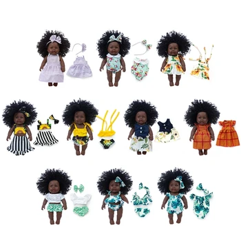 30cm Simulation African Curly Dolls Vinyl Black Skin Rebirth Doll with Clothes T5EC
30cm Simulation African Curly Dolls Vinyl Black Skin Rebirth Doll with Clothes T5EC