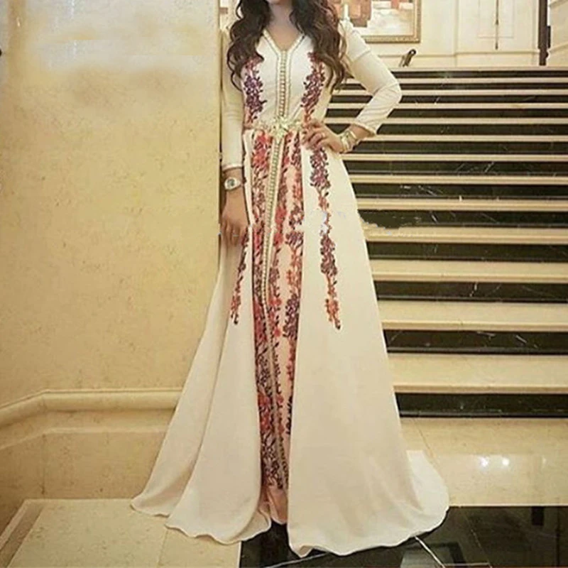 2019 Muslim A Line Appliques Evening Dresses Formal Prom Dress Long Sleeves Moroccan Kaftan Women Prom Party Gowns
2019 Muslim A Line Appliques Evening Dresses Formal Prom Dress Long Sleeves Moroccan Kaftan Women Prom Party Gowns