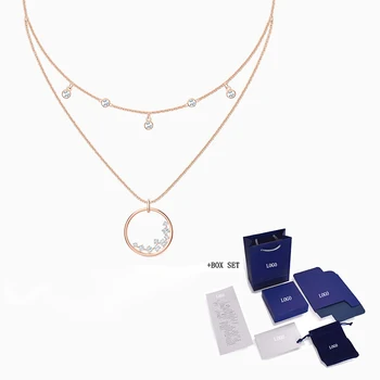 Fashion SWA New NORTH Necklace Rose Gold Popular Gradation Transparent Round Pattern Crystal Female Luxury Jewelry Romantic Gift
Fashion SWA New NORTH Necklace Rose Gold Popular Gradation Transparent Round Pattern Crystal Female Luxury Jewelry Romantic Gift