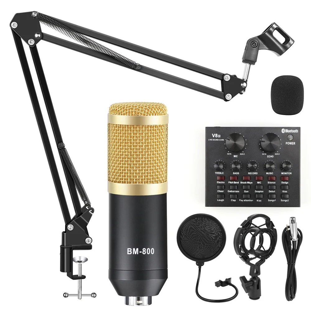 bm 800 Microphone Studio Recording Kits bm800 Condenser Microphone for Computer Phantom Power bm-800 Karaoke mic Sound Card 
bm 800 Microphone Studio Recording Kits bm800 Condenser Microphone for Computer Phantom Power bm-800 Karaoke mic Sound Card