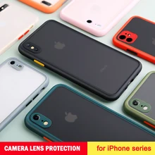 Funda protectora de lente de cámara para iPhone 11 PRO MAX X XS MAX XR 6 6S 7 8 Plus translúcida dura a prueba de golpes X 7 8(China)