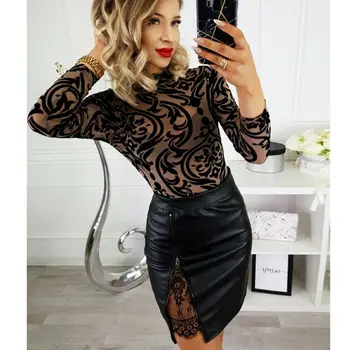 Sexy Office Lady Women's Zipper Split Lace PU Leather Skirt High Waist Pencil Bodycon Evening Short Mini Hip Package Skirt
Sexy Office Lady Women's Zipper Split Lace PU Leather Skirt High Waist Pencil Bodycon Evening Short Mini Hip Package Skirt