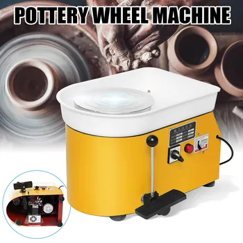 

350W 110V Pottery Forming Machine Electric Pottery Wheel Machine 235mm Ceramics Clay Tool Foot Pedal Art Craft Ceramic Work