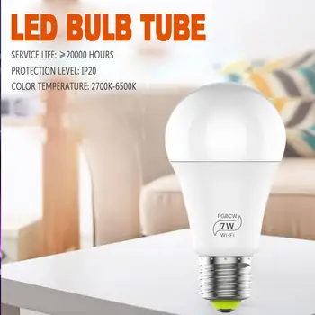 Smart Light Bulb WIFI Control Party Durable LED Lamp LED Bulb RGBCW E27 Wireless Wake-Up Lights Home Bar Bedroom
Smart Light Bulb WIFI Control Party Durable LED Lamp LED Bulb RGBCW E27 Wireless Wake-Up Lights Home Bar Bedroom