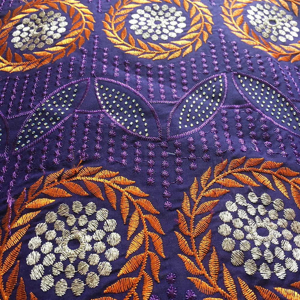 Purple lace fabric
