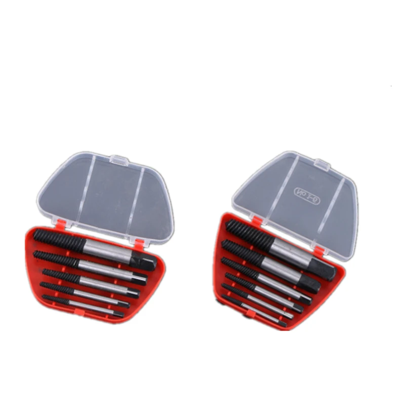 5Pcs/set Steel Broken Speed Out Damaged Screw Extractor Drill Bit Guide Set Broken Bolt Remover Easy Out Set
5Pcs/set Steel Broken Speed Out Damaged Screw Extractor Drill Bit Guide Set Broken Bolt Remover Easy Out Set