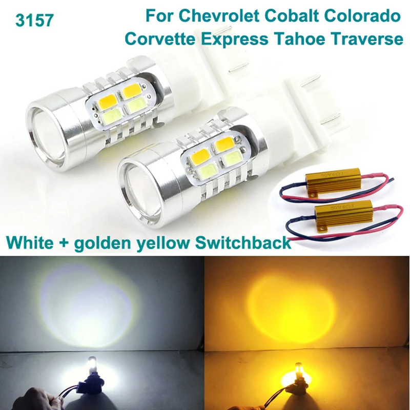Для Chevrolet Cobalt Color ado Corvette Express Tahoe 3157 двухцветный СВЕТОДИОДНЫЙ Переключатель DRL