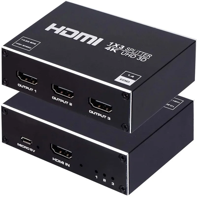 HDMI-Совместимость 1 4 сплиттер 1x3 в 3 выход поддержка 4k 60 Гц HDCP 3D 1080P Разрешение |
