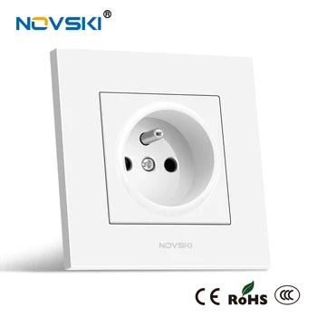 NOVSKI EU French Style 16A Plug Wall Socket Flame Retardant PC Plastic Panel AC 110-250V Type electric Socket CE RoHS certified
NOVSKI EU French Style 16A Plug Wall Socket Flame Retardant PC Plastic Panel AC 110-250V Type electric Socket CE RoHS certified