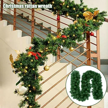 Christmas tree garland rattan ornament wall green artificial garland Christmas decoration H99F
Christmas tree garland rattan ornament wall green artificial garland Christmas decoration H99F