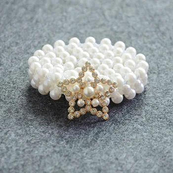 New Women's Pearl Elastic Thin Belt, Diamond Inlaid Starfish Button, Women's Decorative Waist Chain
New Women's Pearl Elastic Thin Belt, Diamond Inlaid Starfish Button, Women's Decorative Waist Chain